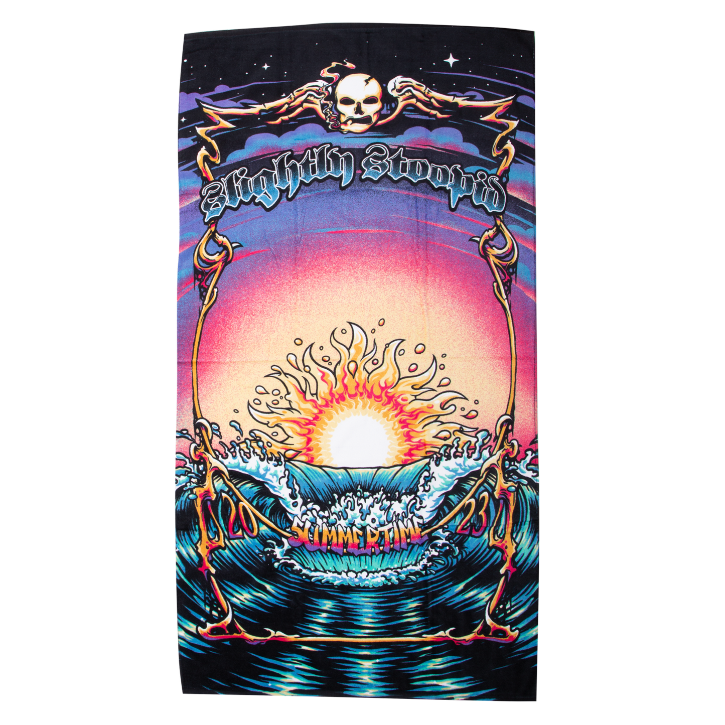 Slightly Stoopid 2023 VIP Tour Beach Towel Sun & Waves Image