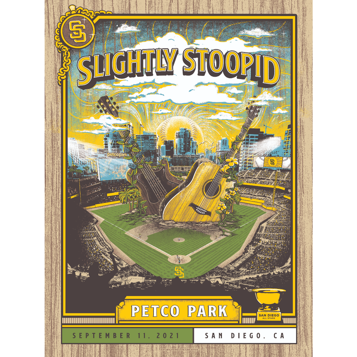 San Diego 2021 Outfield Guitar Poster