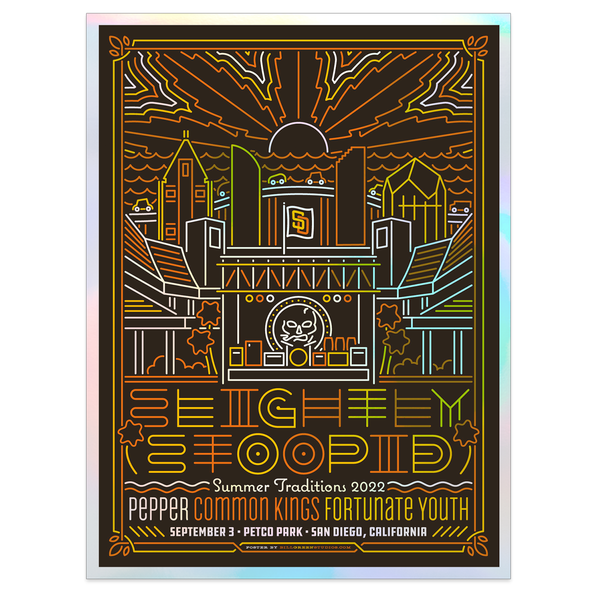 9/3 San Diego, CA SHOW POSTER - Regular & Foil - Bill Green