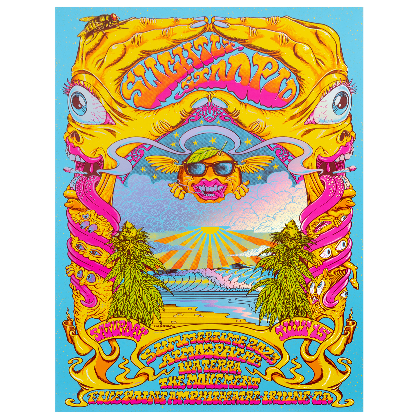 7/15/23 Irvine, CA Foil Show Poster by Fandy Darisman