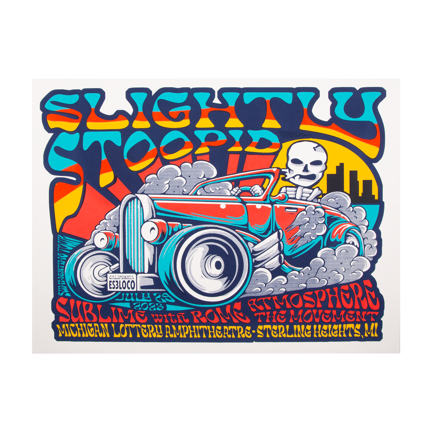 7/29/23 Sterling Heights, MI Show Poster by Nate Duval