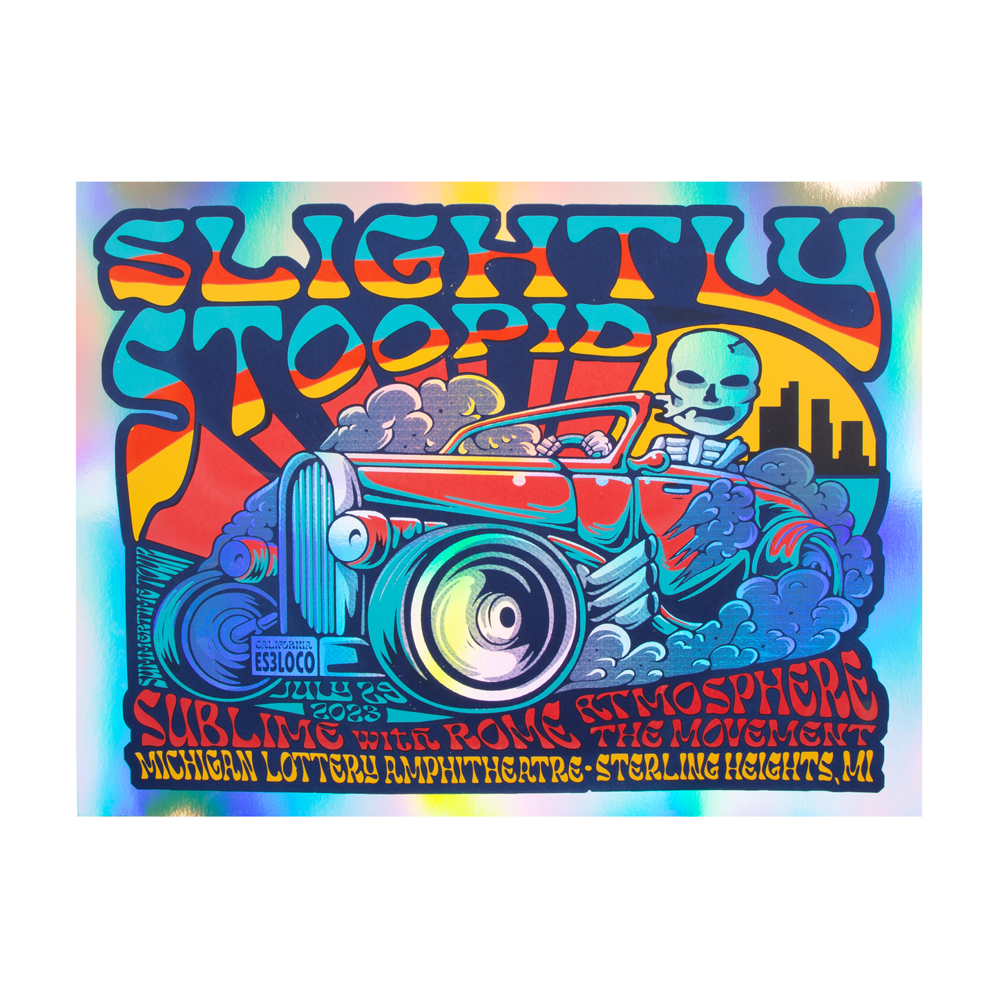 7/29/23 Sterling Heights, MI Foil Show Poster by Nate Duval