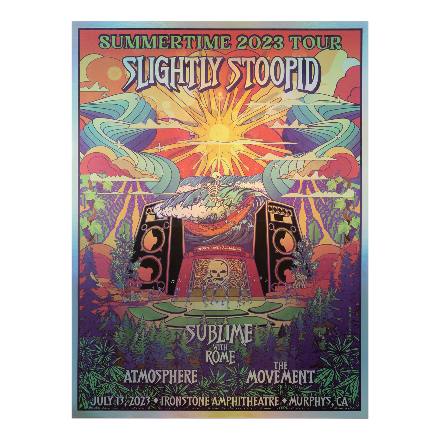 7/13/2023 Murphys, CA Foil Show Poster by Katie Kincade (Well Traveled)