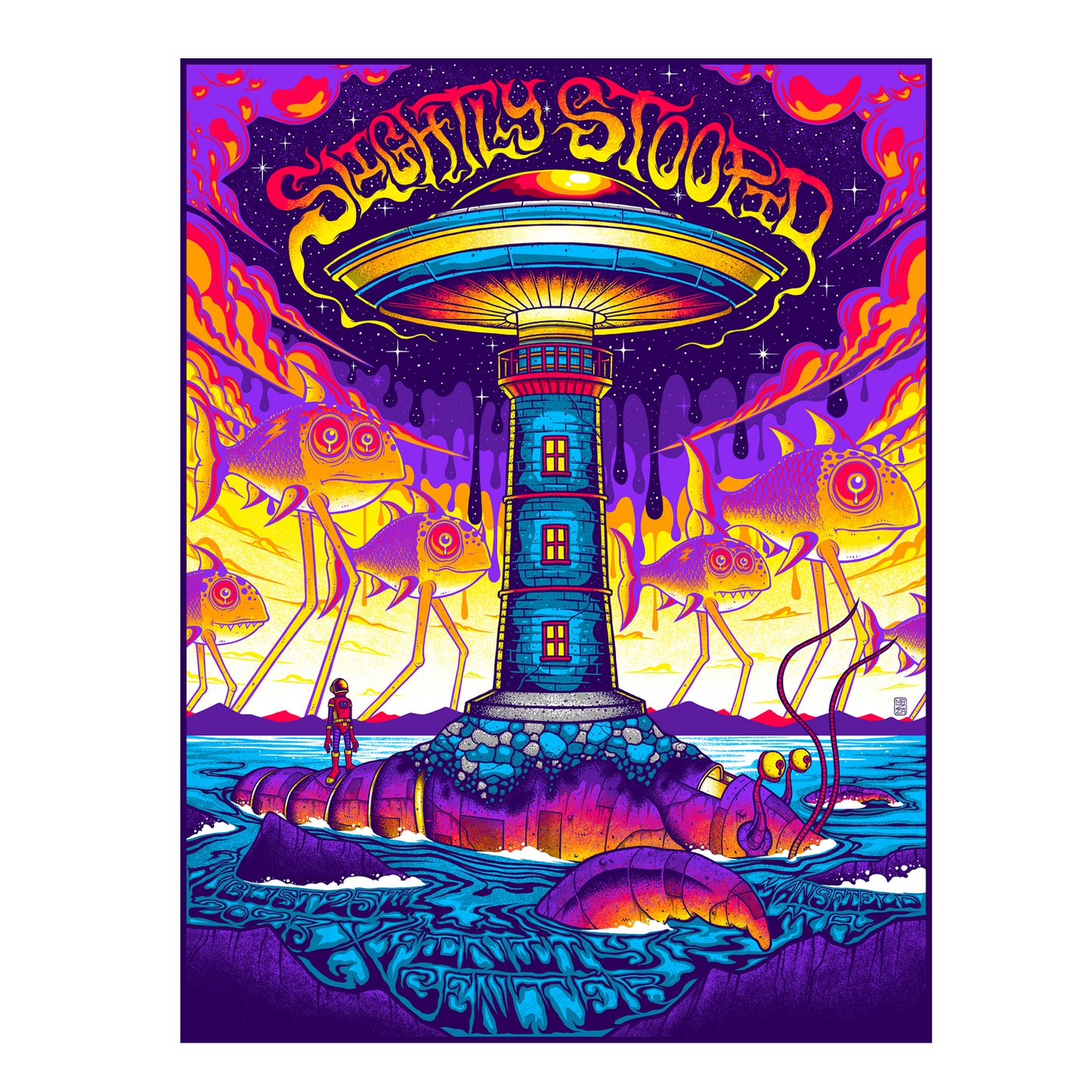 8/25/23 Mansfield, MA Show Poster by Jim Mazza (Well Traveled)