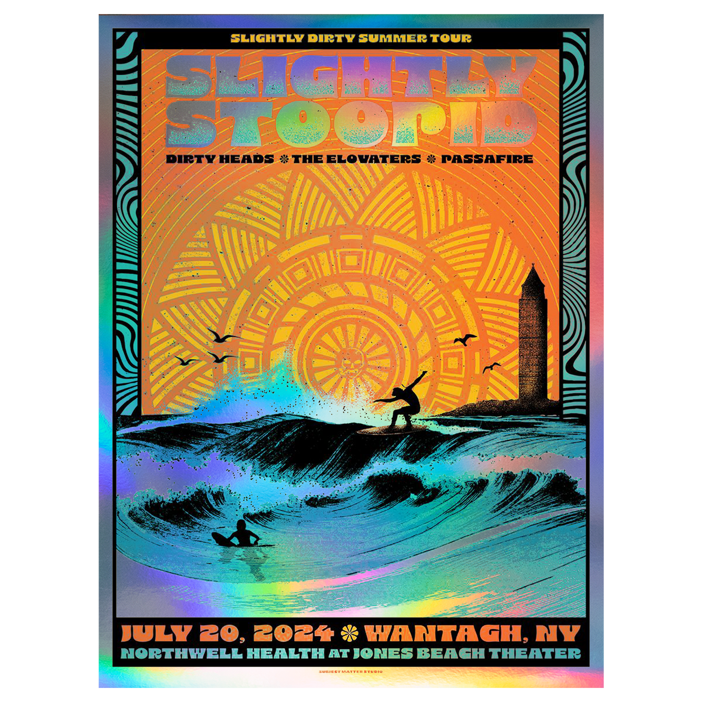 7/20/24 Wantagh, NY Foil Show Poster by Drew Findley (Subject Matter)