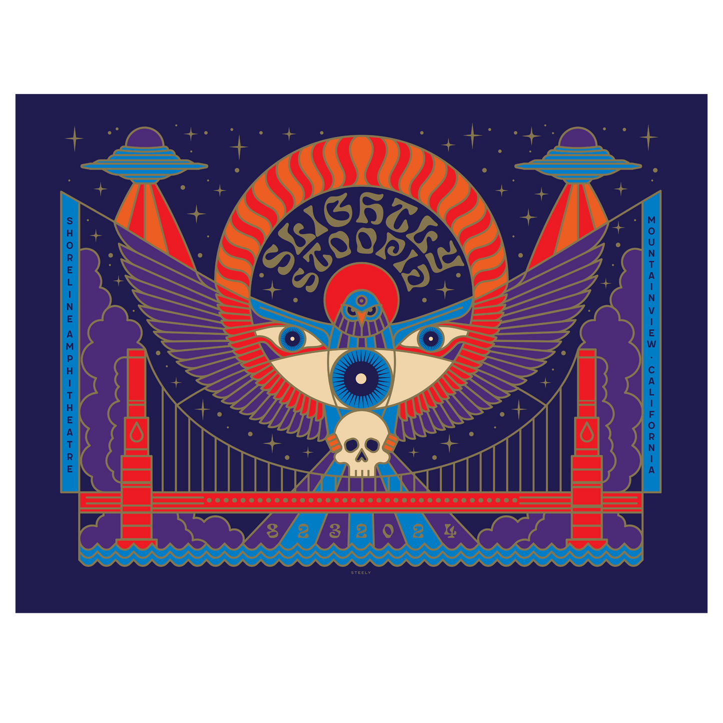 8/23/2024 Mountain View, CA Show Poster by Brian Steely (Well Traveled)