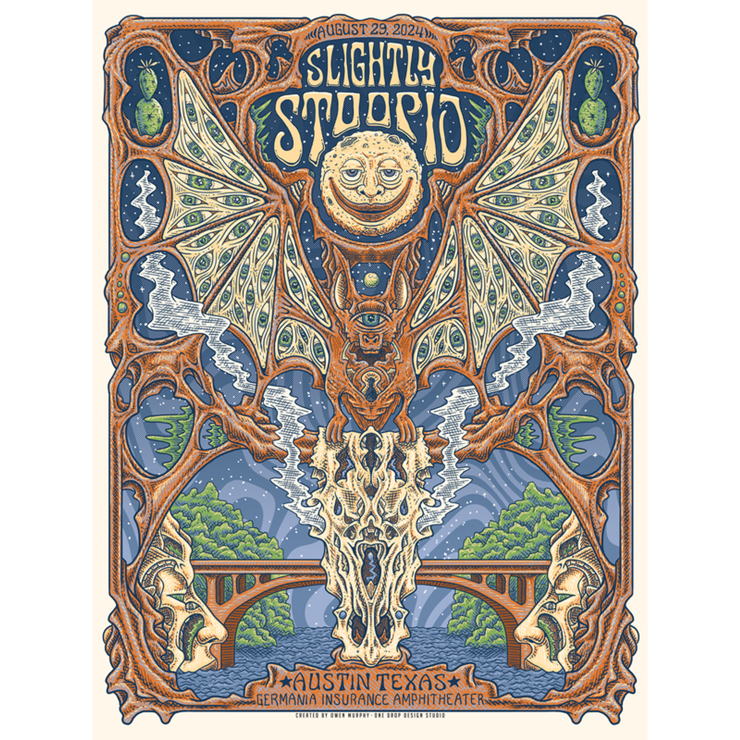 8/29/2024 Austin, TX Show Poster by Owen Murphy
