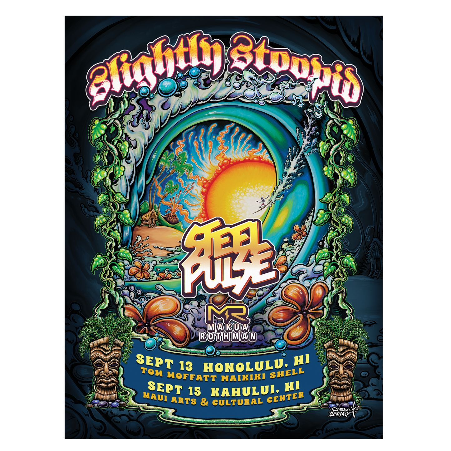 9/13/2024 and 9/15/2024 Hawaii Show Poster by Drew Brophy (Well Traveled)