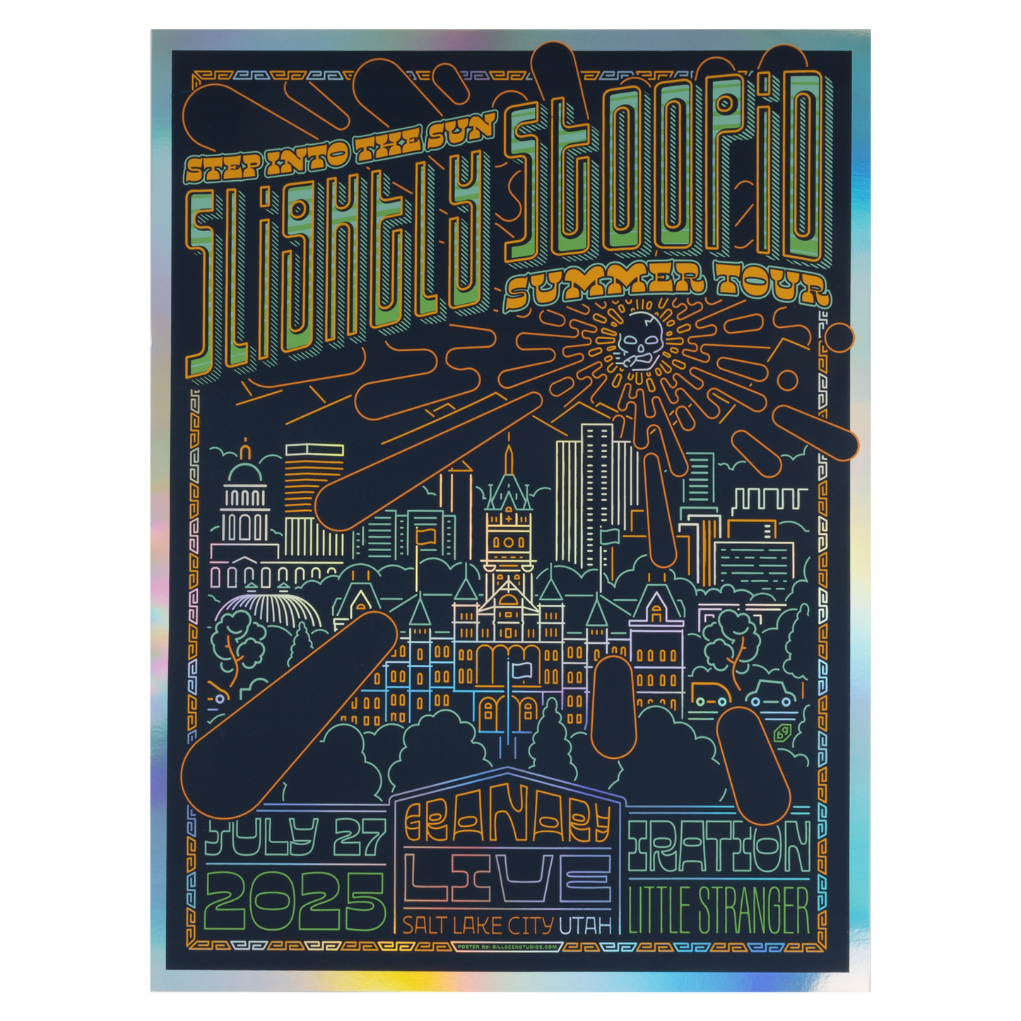 7/27/2025 Salt Lake City, UT Bill Green Foil Poster