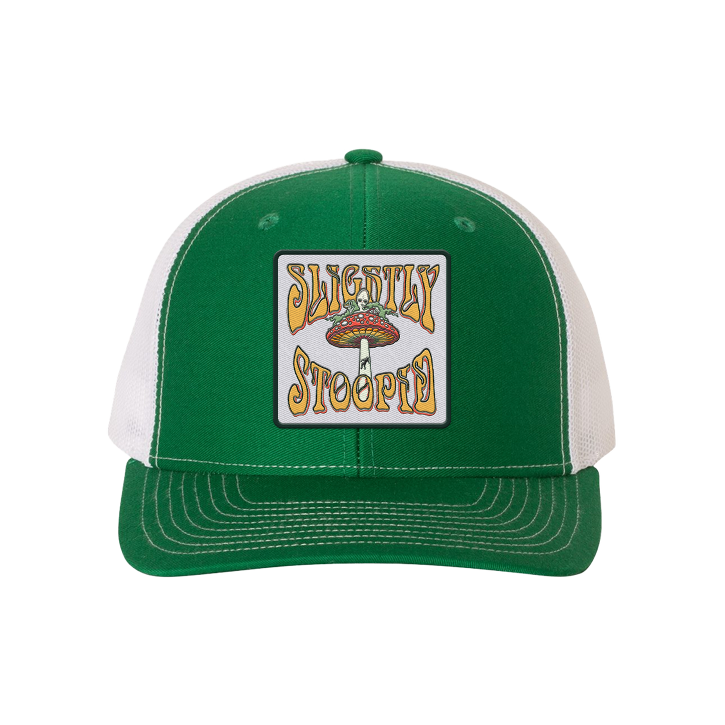 Mushroom UFO Patch Hat Kelly/White