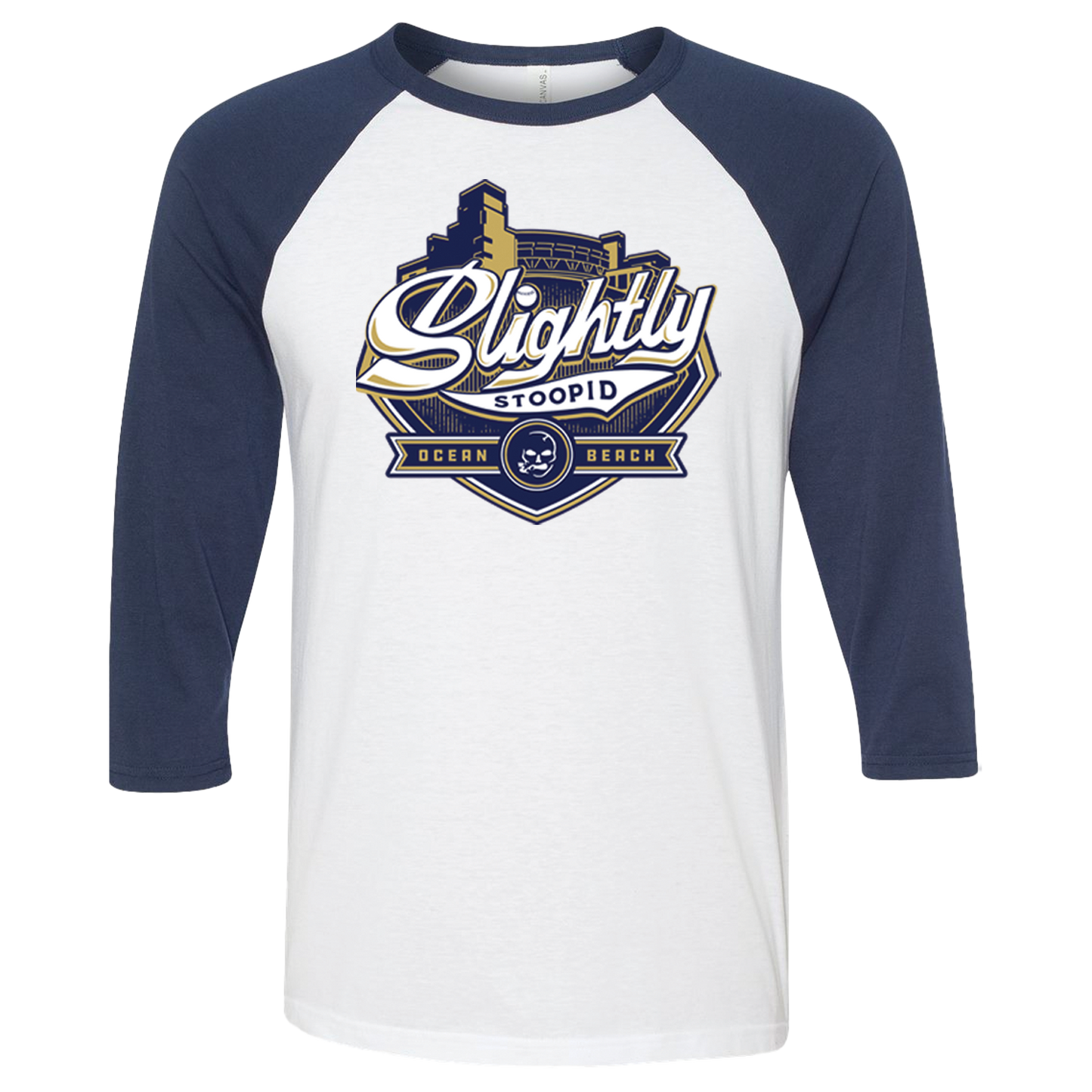 San Diego 2022 Baseball Raglan (White/Navy)