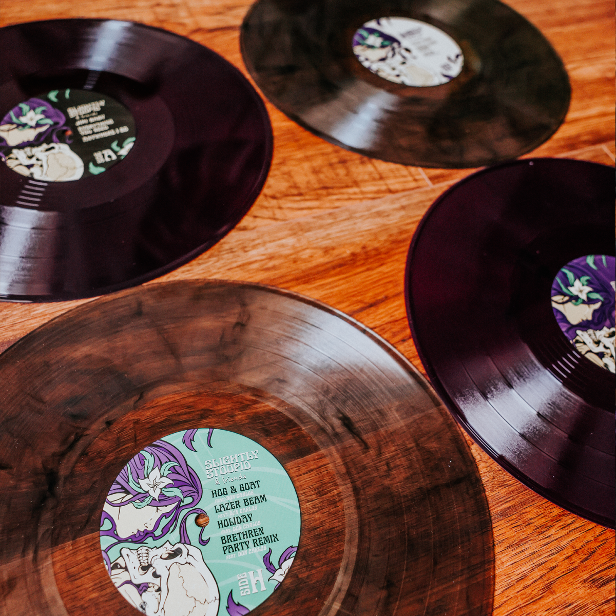 Slightly Stoopid & Friends "Live At Roberto's" TRI Studios 9.13.11 12" 140gram Vinyl in Deep Purple & Black Smoke