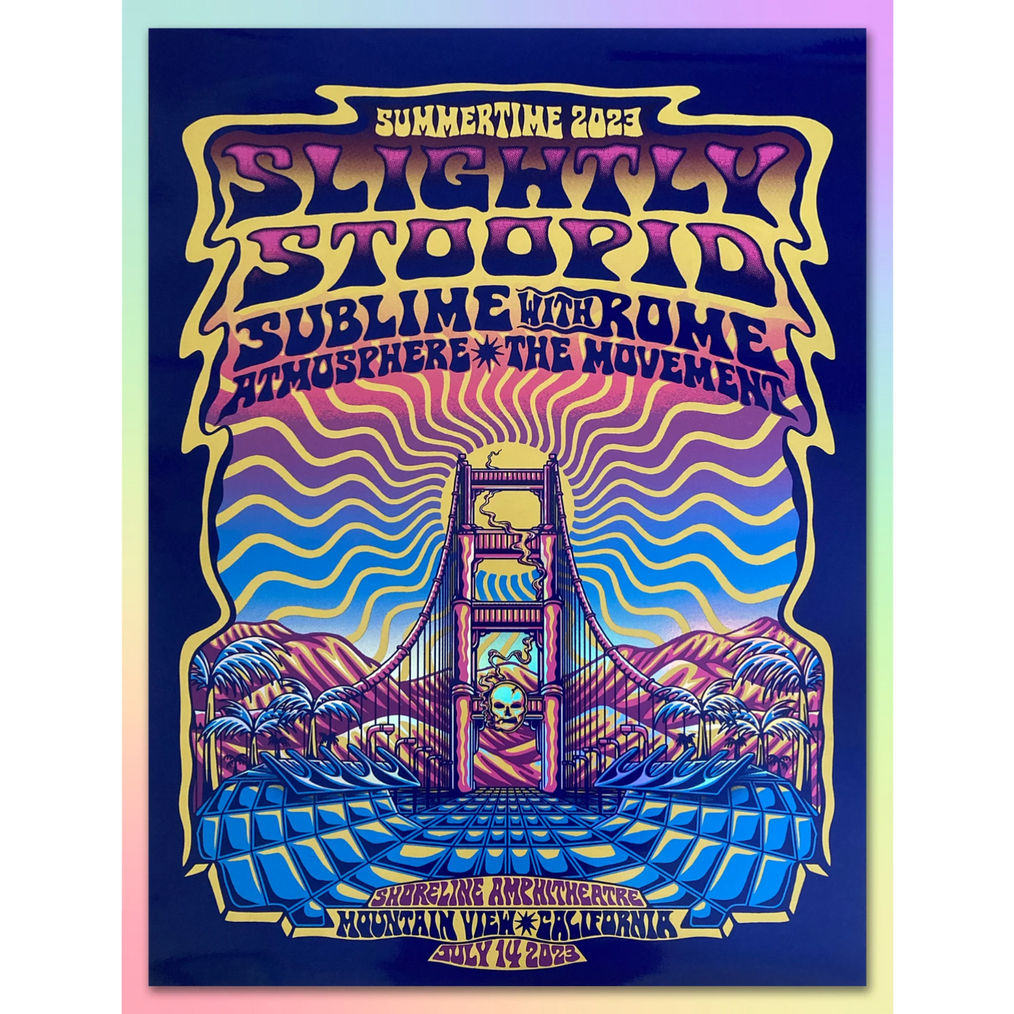 7/14/23 Mountain View, CA Foil Show Poster by Dylan Fant