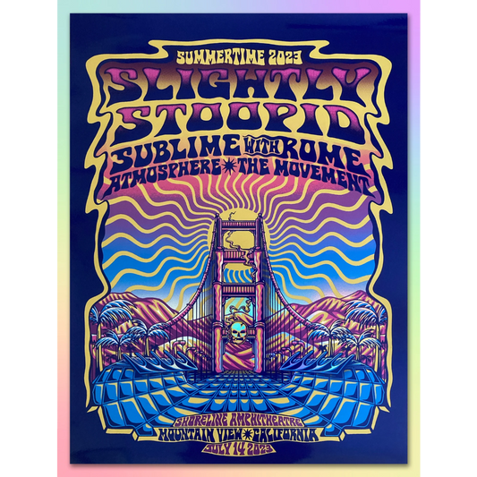 7/14/23 Mountain View, CA Foil Show Poster by Dylan Fant