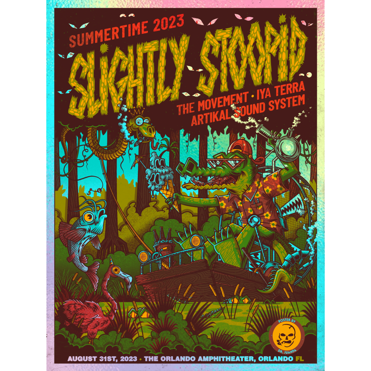 8/31/23 Orlando, FL Foil Show Poster by Doctor Juanpa