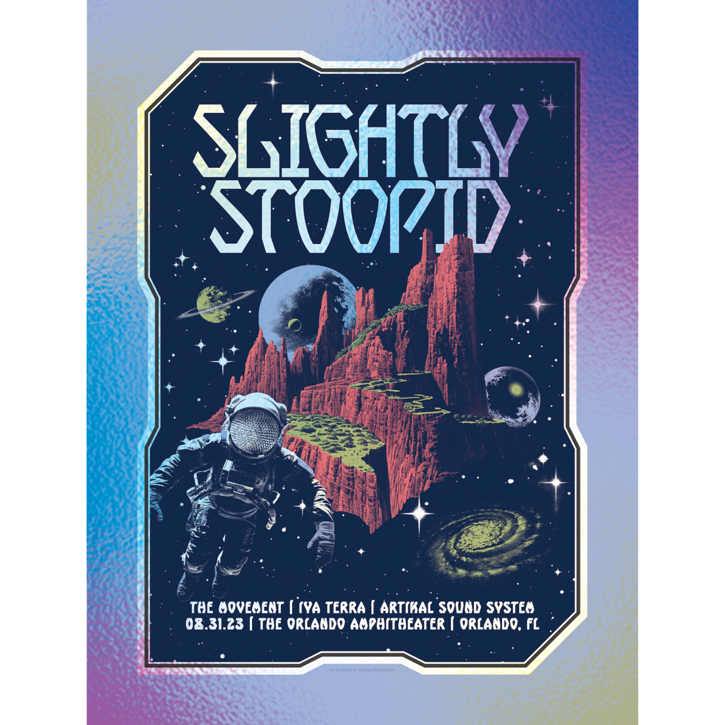 8/31/23 Orlando, FL Foil Show Poster by Andrew McGranahan