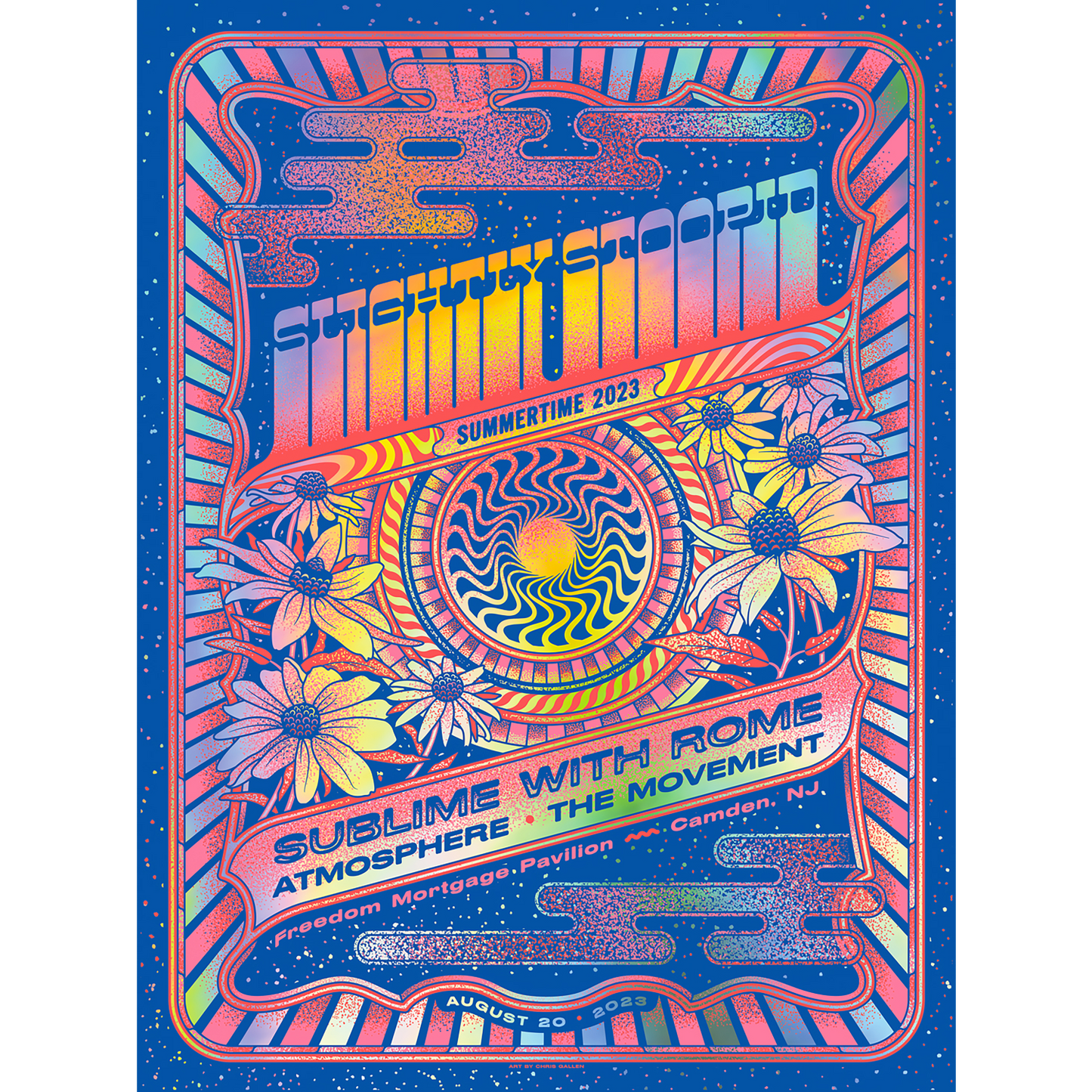 8/20/23 Camden, NJ Foil Show Poster by Chris Gallen