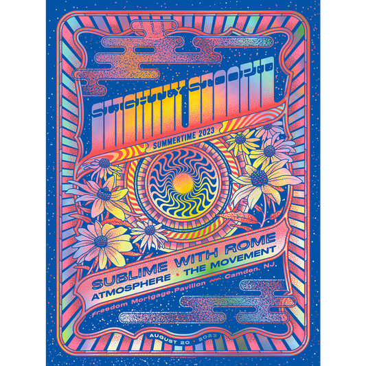 8/20/23 Camden, NJ Foil Show Poster by Chris Gallen