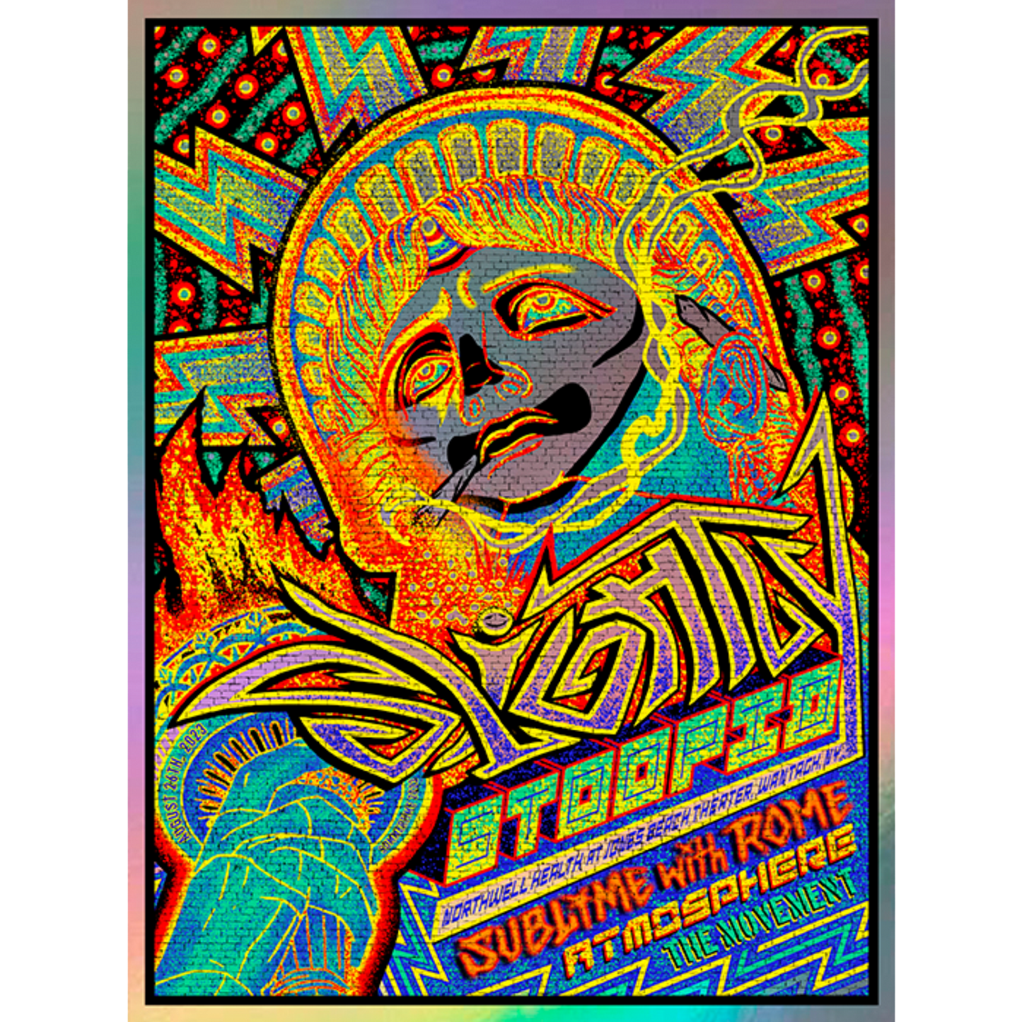 8/26/23 Wantagh, NY Foil Show Poster by Brad Klausen