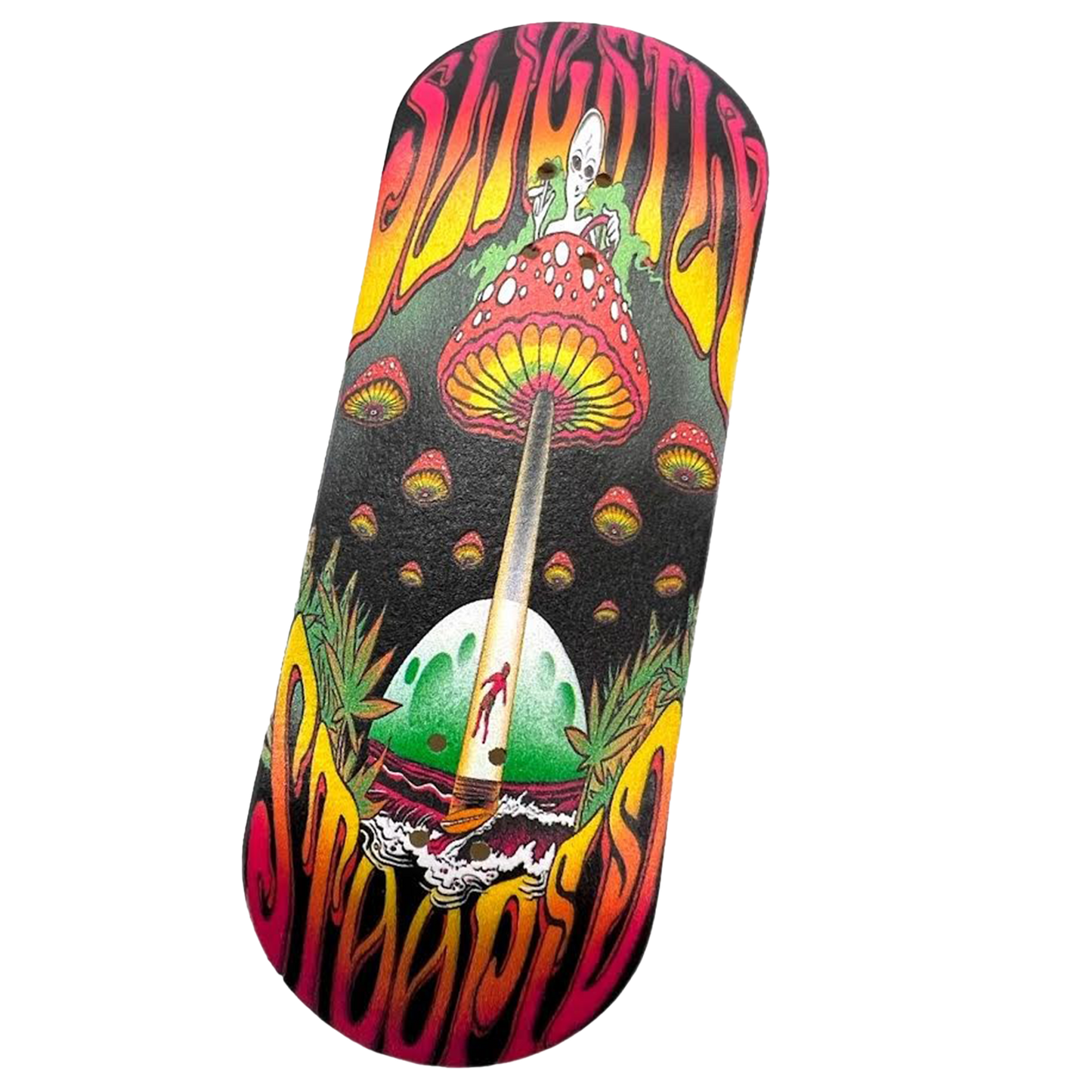 LC BOARDS X SLIGHTLY STOOPID 98X34 MUSHROOM ALIEN FINGERBOARD COMPLETE