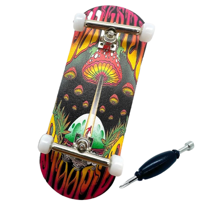 LC BOARDS X SLIGHTLY STOOPID 98X34 MUSHROOM ALIEN FINGERBOARD COMPLETE