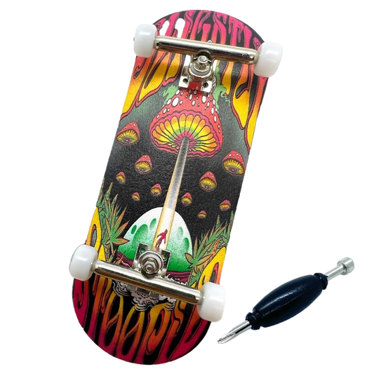 LC BOARDS X SLIGHTLY STOOPID 98X34 MUSHROOM ALIEN FINGERBOARD COMPLETE