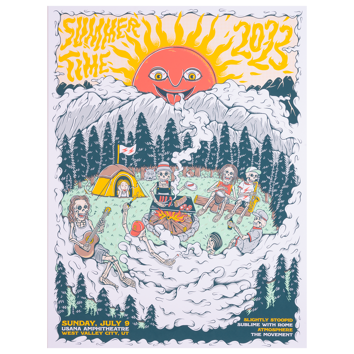 7/9/23 West Valley City, UT Show Poster by Kentaro Yoshida (Well Traveled)