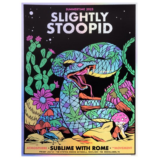 7/21/23 The Woodlands, TX Foil Show Poster by Ivan Minsloff