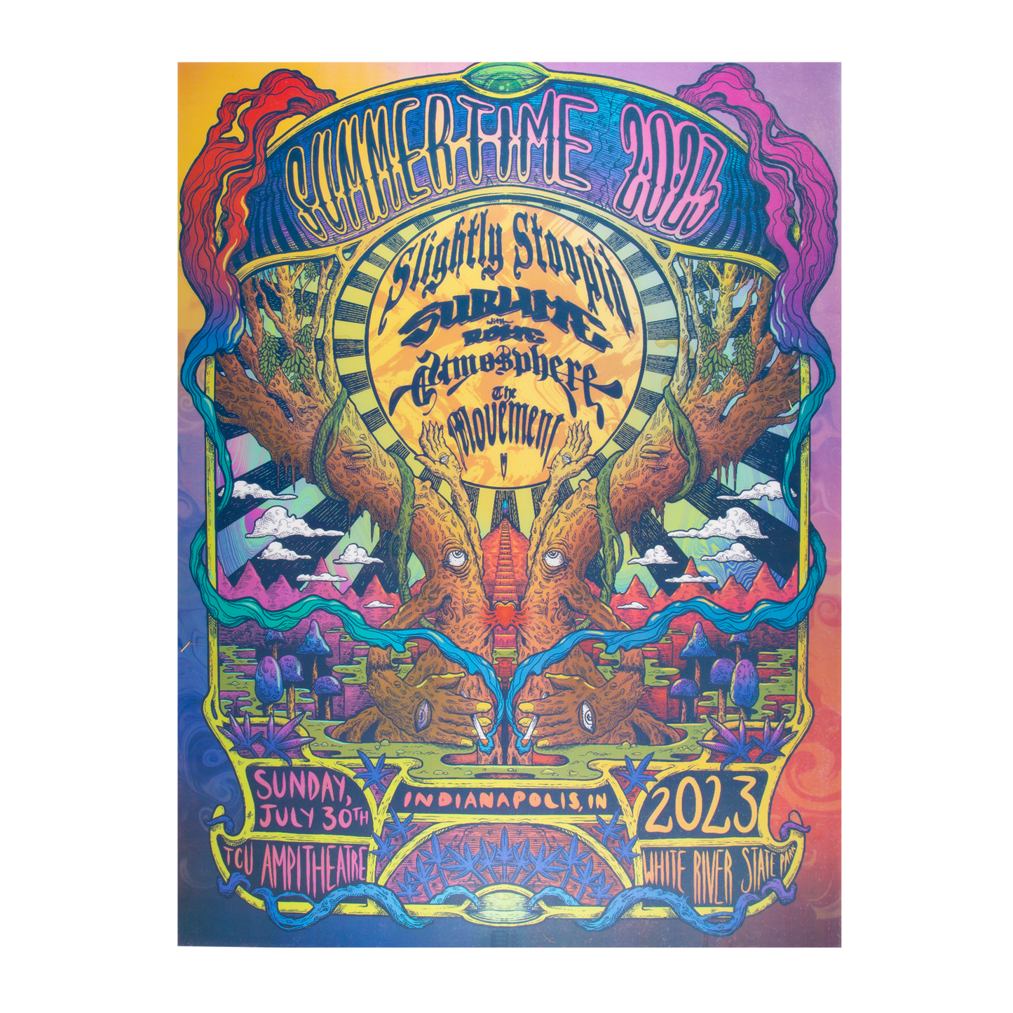 7/30/23 Indianapolis, IN Foil Show Poster by Illustration By Bo