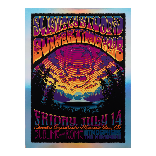 7/14/23 Mountain View, CA Show Foil Poster by Bill Green (Well Traveled)