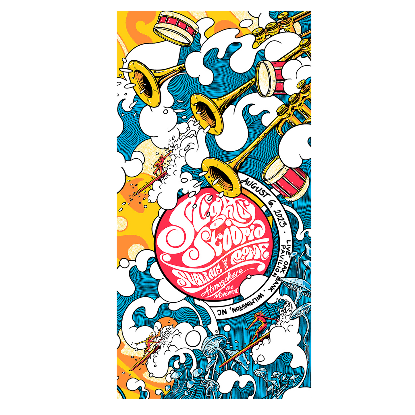 8/6/23 Wilmington, NC Show Poster by James Flames