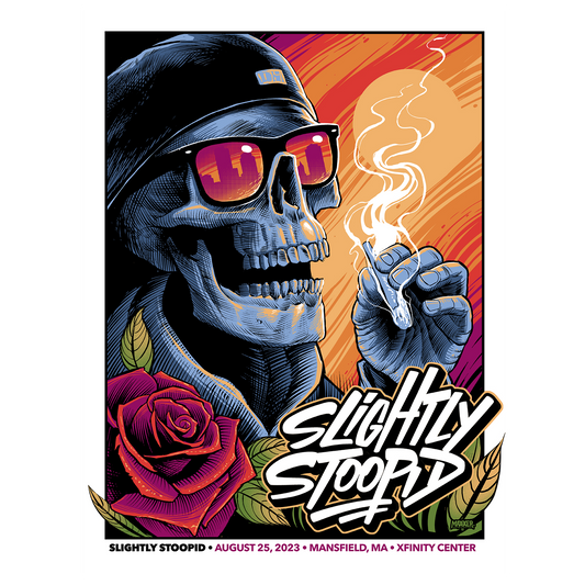 8/25/23 Mansfield, MA Show Poster by Max Gramajo (Well Traveled)