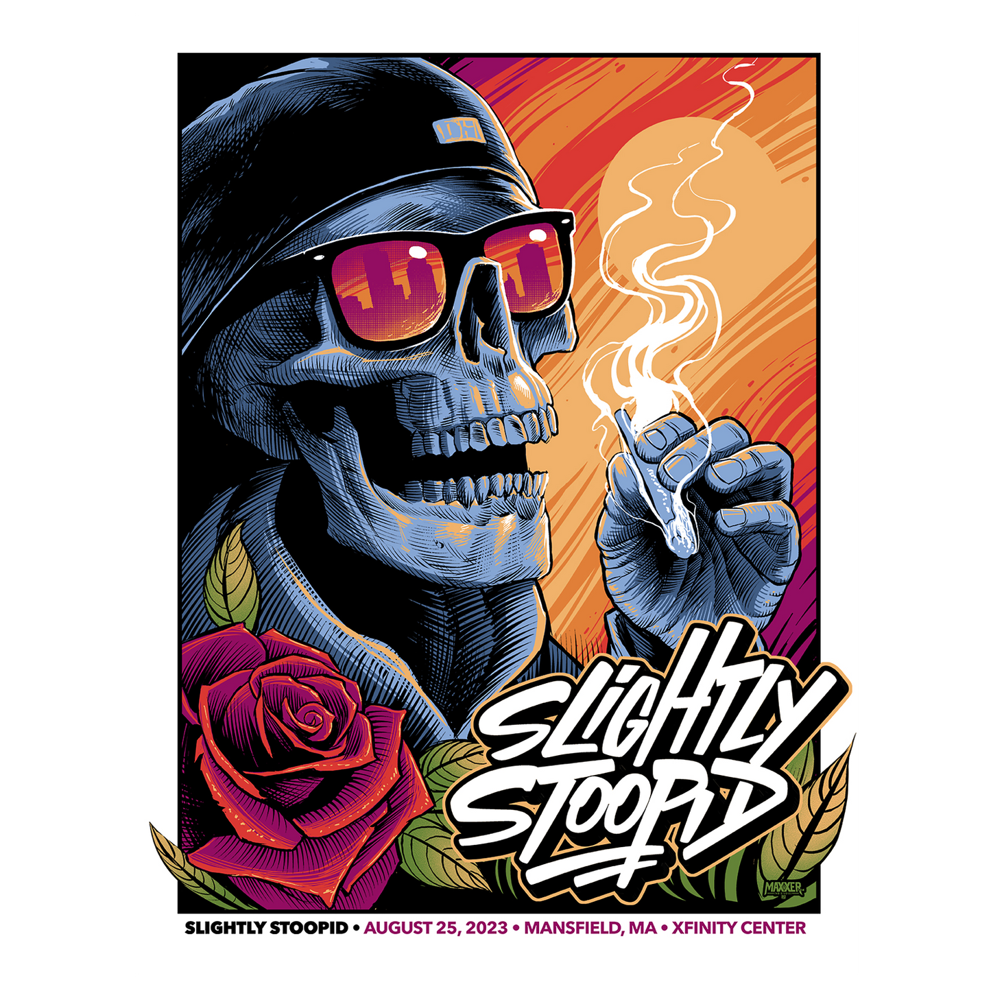 8/25/23 Mansfield, MA Show Poster by Max Gramajo