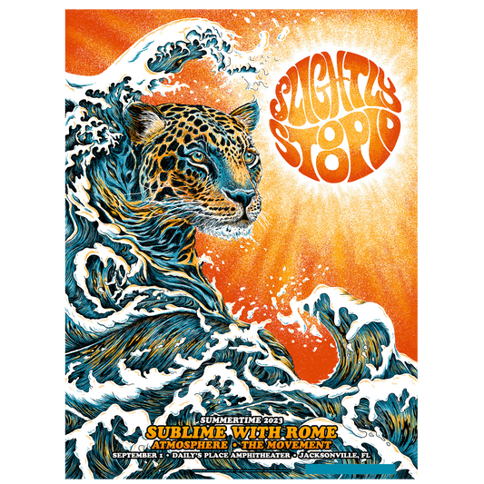 9/1/23 Jacksonville, FL Foil Show Poster by Nathaniel Deas