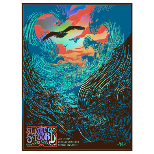 7/12/24 Holmdel, NJ Foil Show Poster by Jay Alders (Well Traveled)