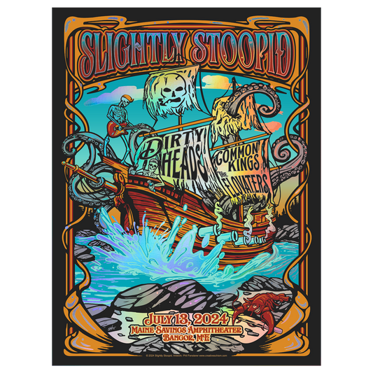 7/13/24 Bangor, ME Foil Show Poster by Phil Fensterer