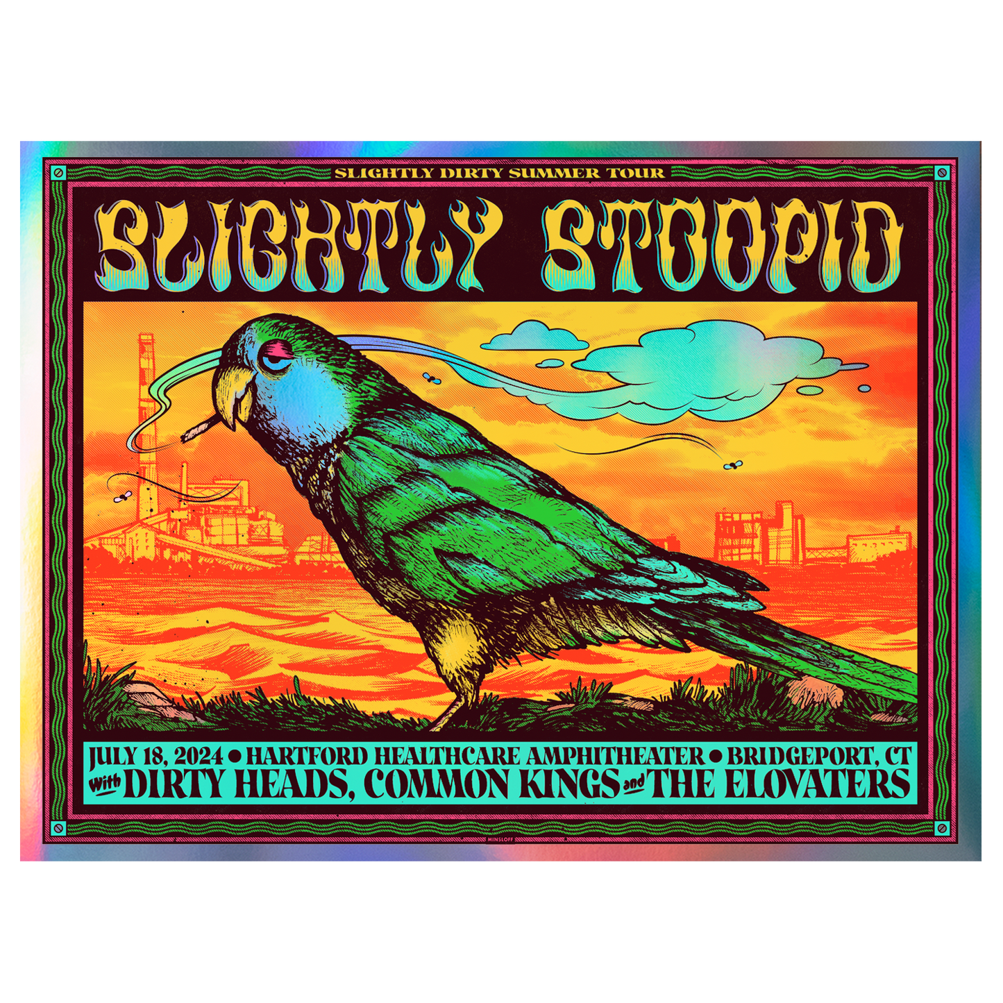 7/18/24 Bridgeport, CT Foil Show Poster by Ivan Minsloff