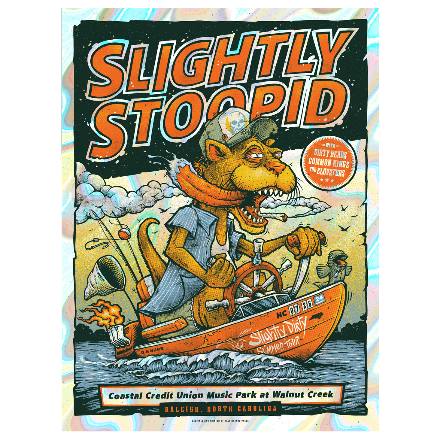 7/26/24 Raleigh, NC Foil Show Poster by Joel (Half Hazard) (Well Traveled)