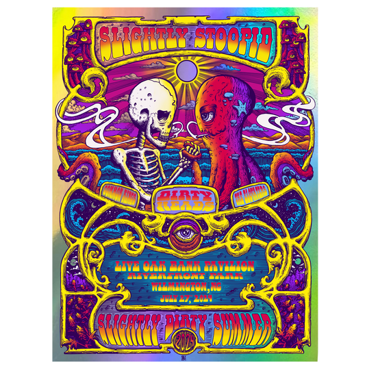 7/27/24 Wilmington, NC Foil Show Poster by Bo Bramwell