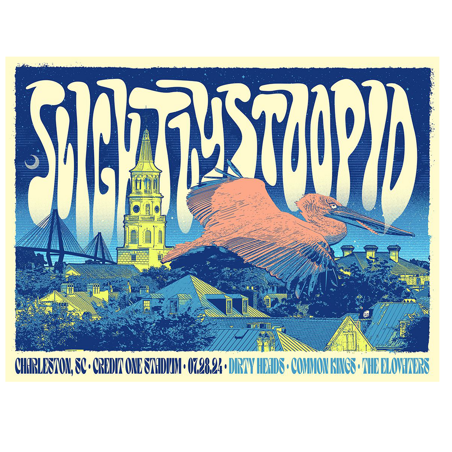 7/28/2024 Charleston, SC Show Poster by Zoca Studios (Well Traveled)