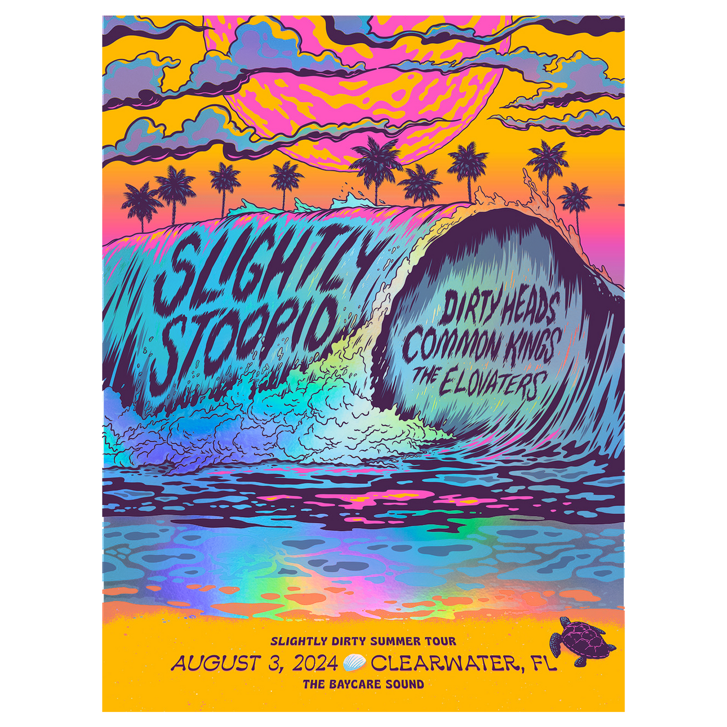 8/03/24 Clearwater, FL Foil Show Poster by Matt Fleming