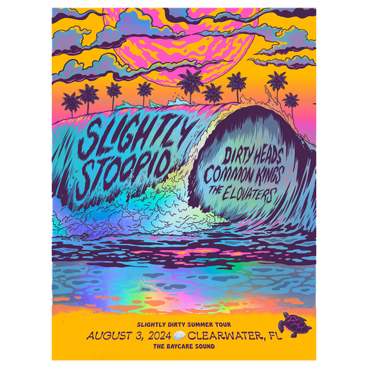 8/03/24 Clearwater, FL Foil Show Poster by Matt Fleming