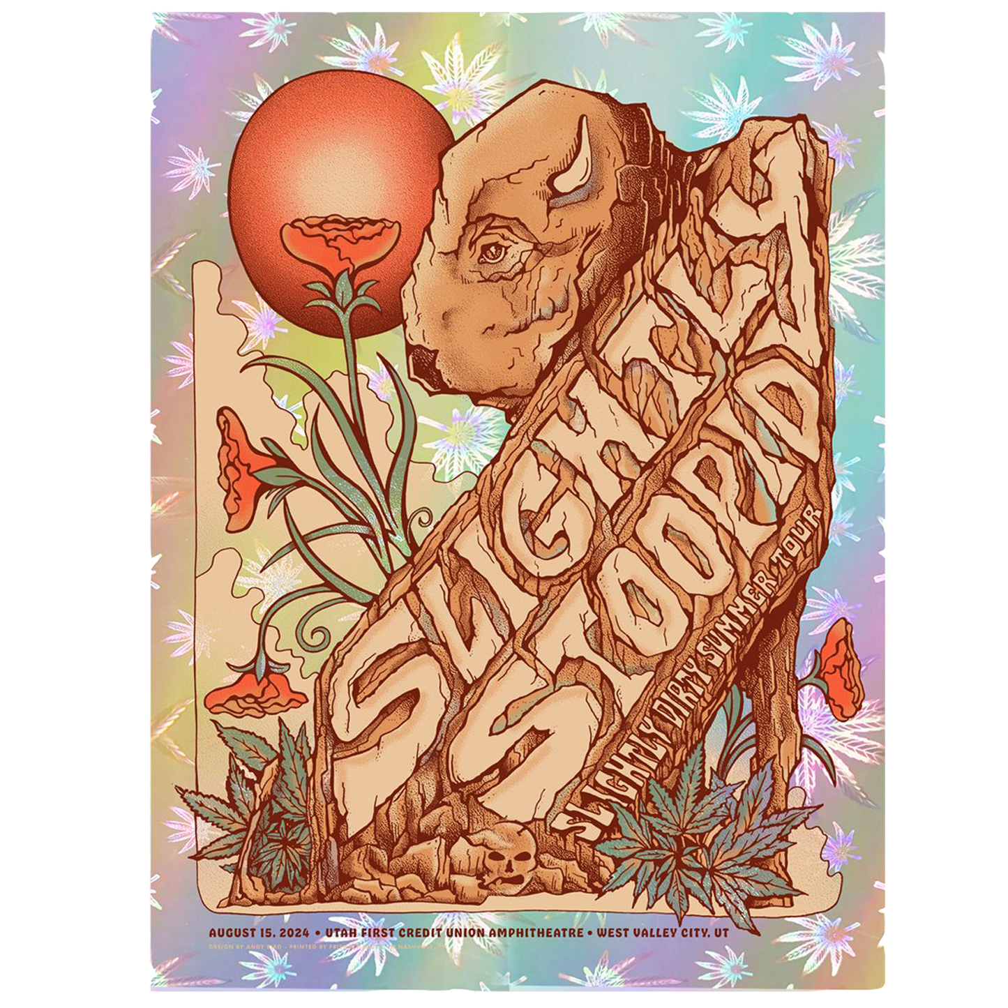 8/15/2024 West Valley City, UT Foil Show Poster by Andy Bird (Well Traveled)