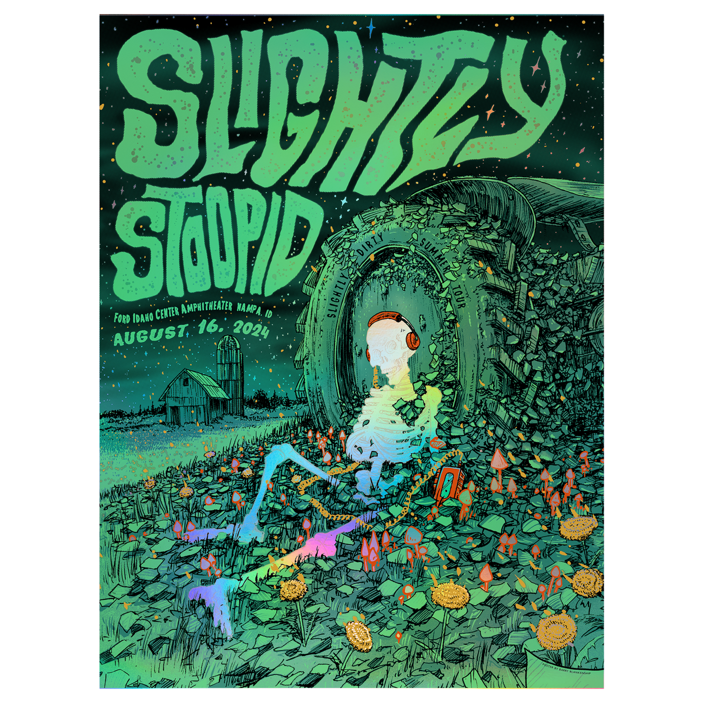 8/16/2024 Nampa, ID Foil Show Poster by Barry Blankenship