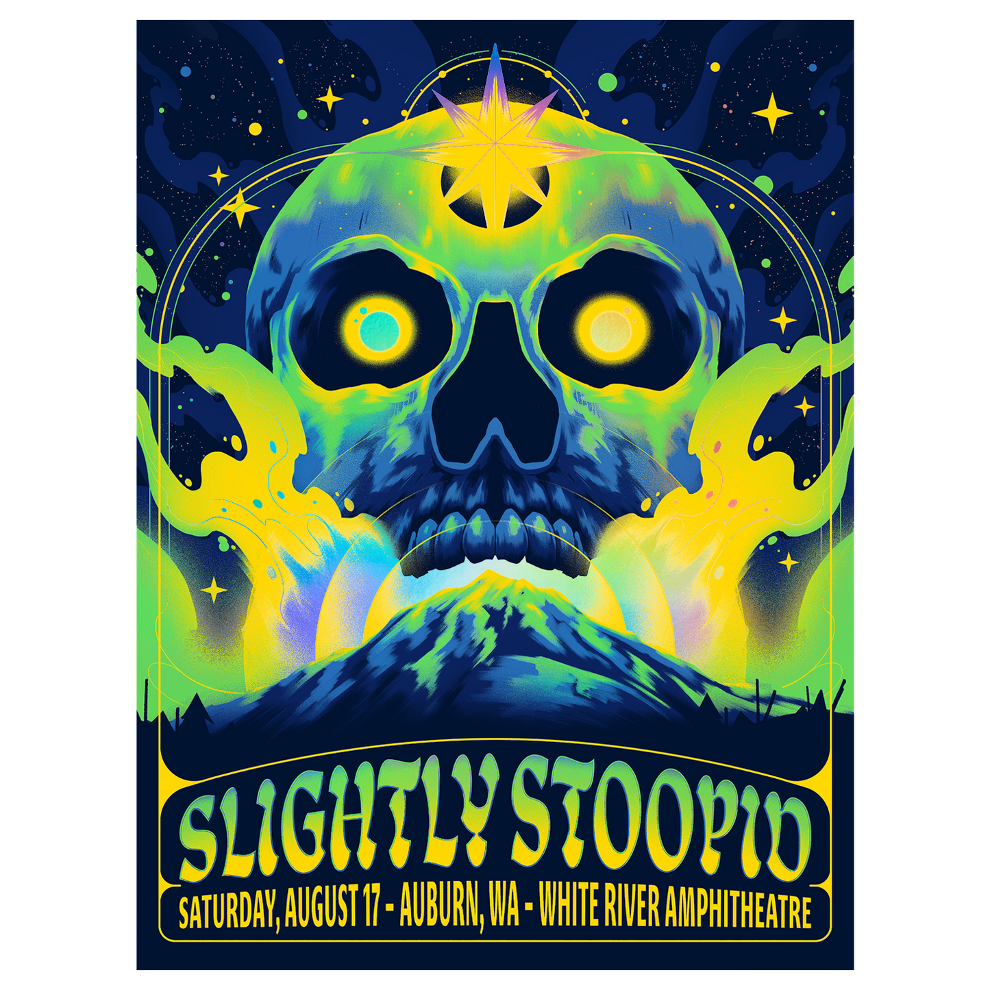 8/17/2024 Auburn, WA Foil Show Poster by Arno Kiss