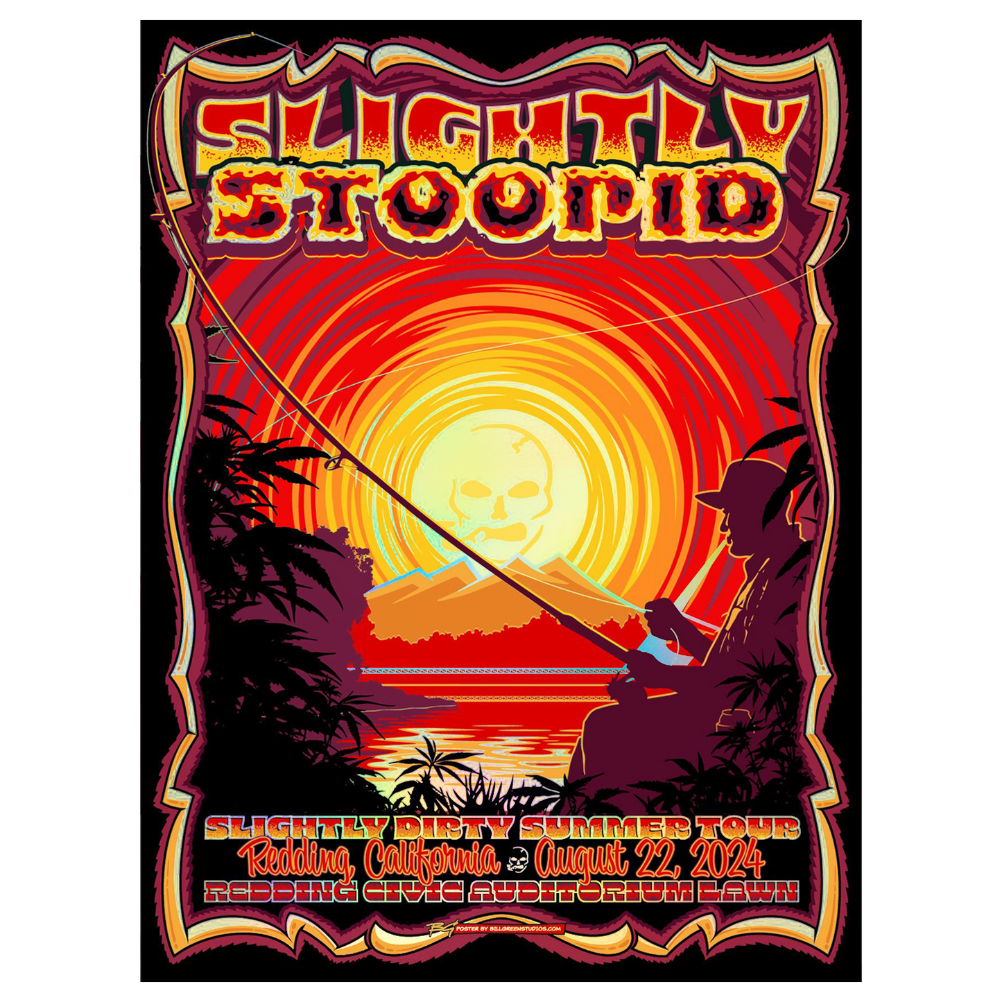 8/22/2024 Redding, CA Foil Show Poster by Bill Green