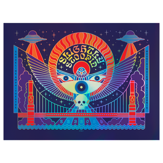 8/23/2024 Mountain View, CA Foil Show Poster by Brian Steely