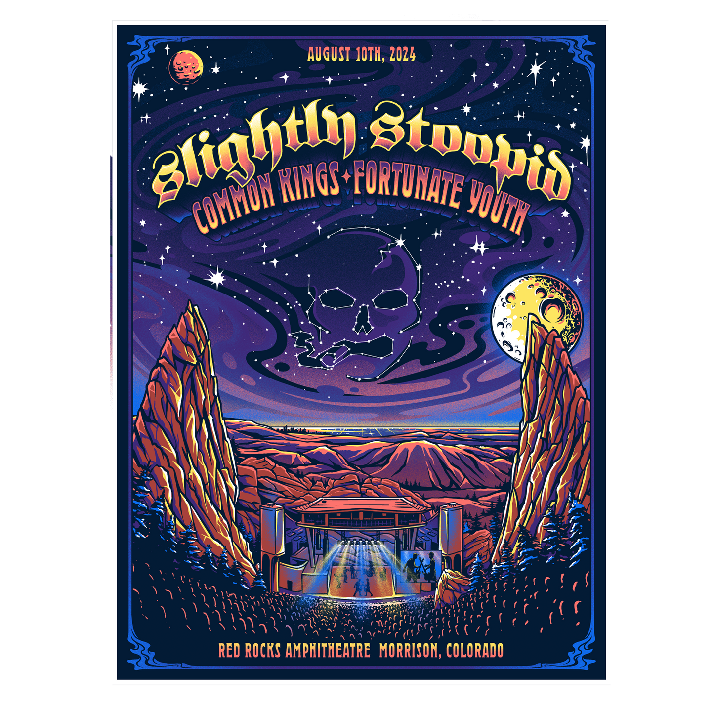 8/10/2024 Morrison, CO Show Poster by Bryan Zellner