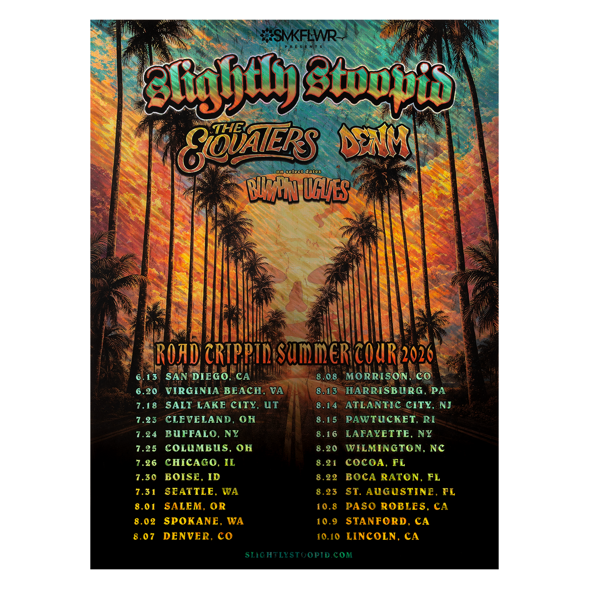2026 Road Trippin' Tour Foil Poster