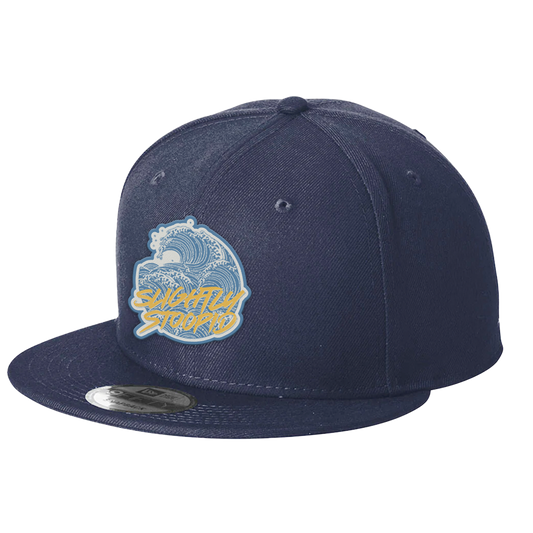 Crashing Waves Navy Snapback